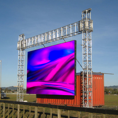 Zewnętrzne wodoodporne modułowe panele wyświetlaczy wideo Led Płytka wisząca 500x500mm Składany ekran LED P3.91 P4.81