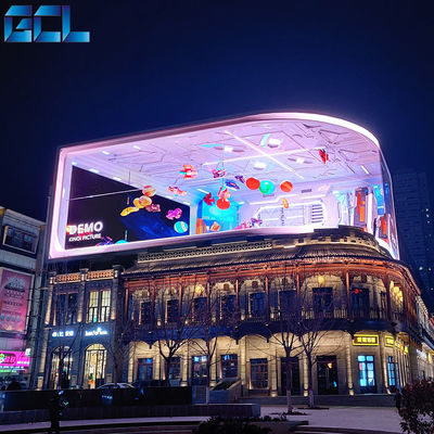 Żelazna szafa pełnokolorowa zewnętrzna stała LED Display SMD P6 Ekran gołym okiem 3D