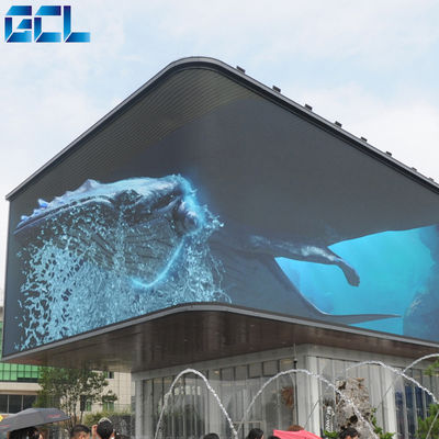 Żelazna szafa pełnokolorowa zewnętrzna stała LED Display SMD P6 Ekran gołym okiem 3D