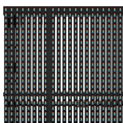 IP65 Srebro P15.6 Przejrzysty panel LED z wysoką częstotliwością odświeżania