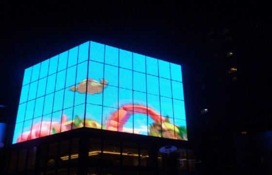 Dobra cena. DIP P15.6 Outdoor Thin, Lightweight And High Light Transmittance Grille Display For Glass Curtain Wall Installation w Internecie