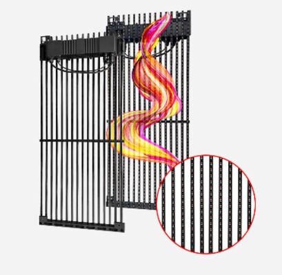 Zewnętrzny ekran rastrowy Gmesh-T o wysokiej przepuszczalności światła, stopień ochrony IP65, z konstrukcją przedniego dostępu do konserwacji dla fasad budynków